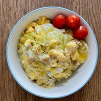 そぼろ親子丼せんキャベツ (2)